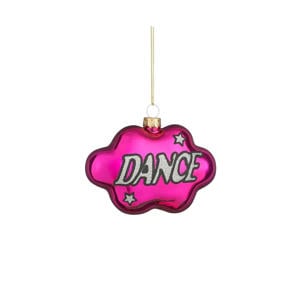 kerstornament DANCE - glas - paars