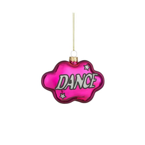Mica Decorations kerstornament DANCE - glas - paars afbeelding