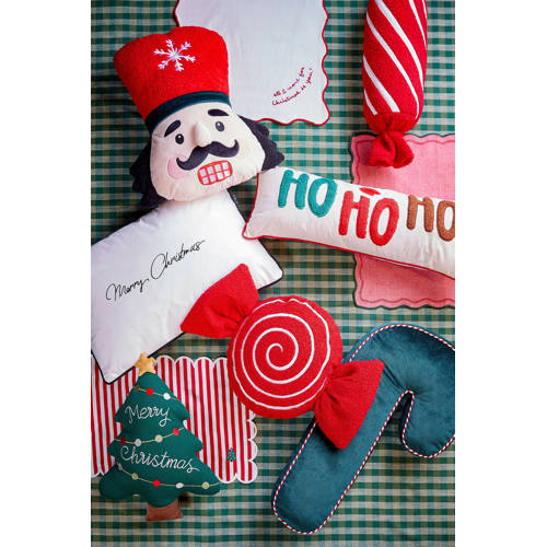 Mica Decorations kerstkussen snoep - rood afbeelding