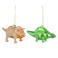Mica Decorations kerstornament dinosaurus - glas (2 stuks)