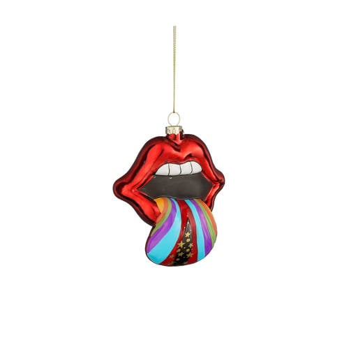 Mica Decorations kerstornament lippen - glas - rood afbeelding