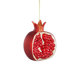 kerstornament granaatappel - glas - rood