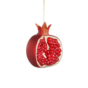 kerstornament granaatappel - glas - rood