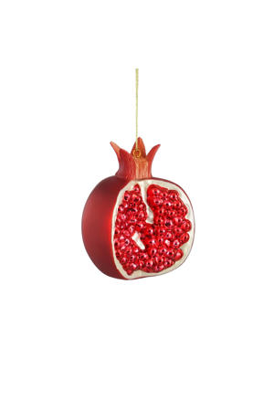 kerstornament granaatappel - glas - rood