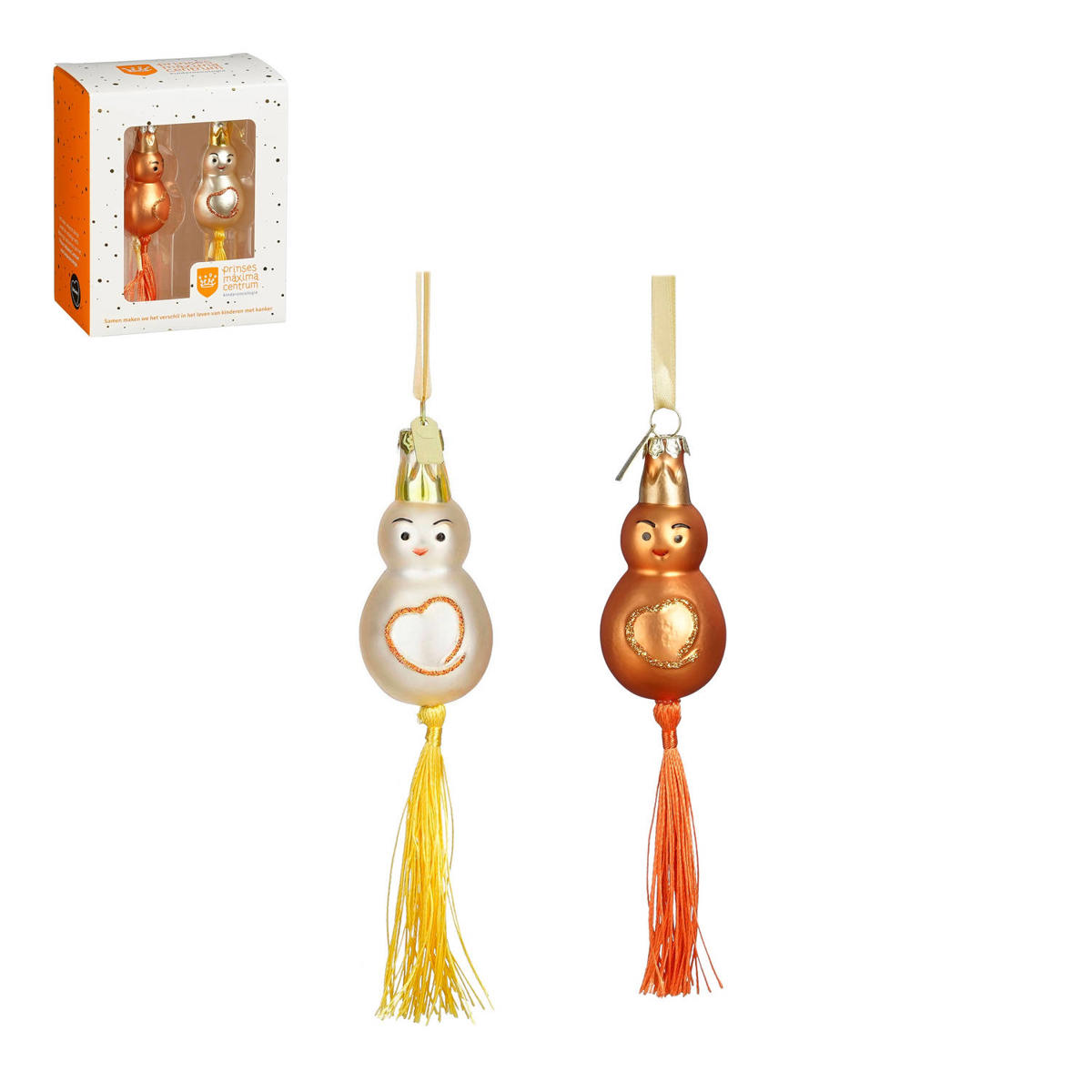 Mica Decorations Kerstornament Bloem - Glas - Meerkleurig  4 Stuks Multi 8720983230783