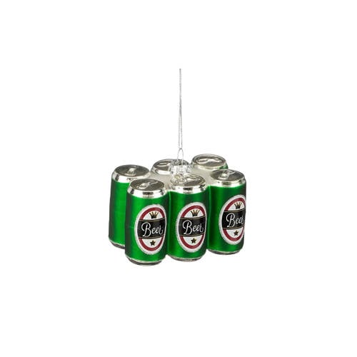 Mica Decorations kerstornament biertje - glas - groen afbeelding