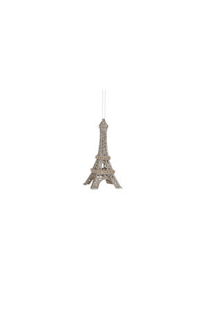 kerstornament Eiffeltoren - kunststof - goud