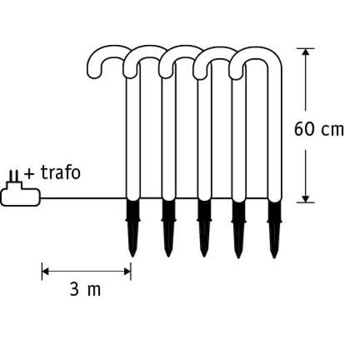 Wehkamp Luca Lighting kerst tuinsteker zuurstok Acryl (40led) aanbieding