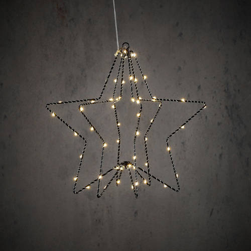 Luca Lighting kerstster met verlichting (32x30cm) afbeelding