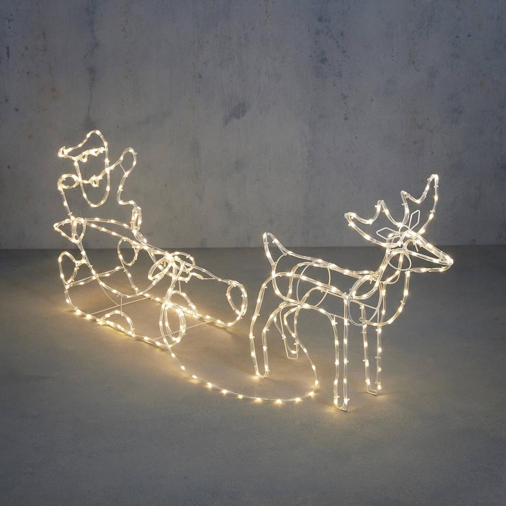 Luca Lighting kerstman met slee verlicht (280 led)
