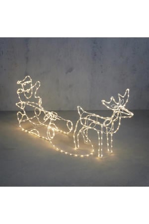 kerstman met slee verlicht (280 led)