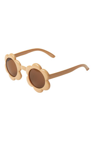 zonnebril in bloemen vorm NMFFLORESS camel