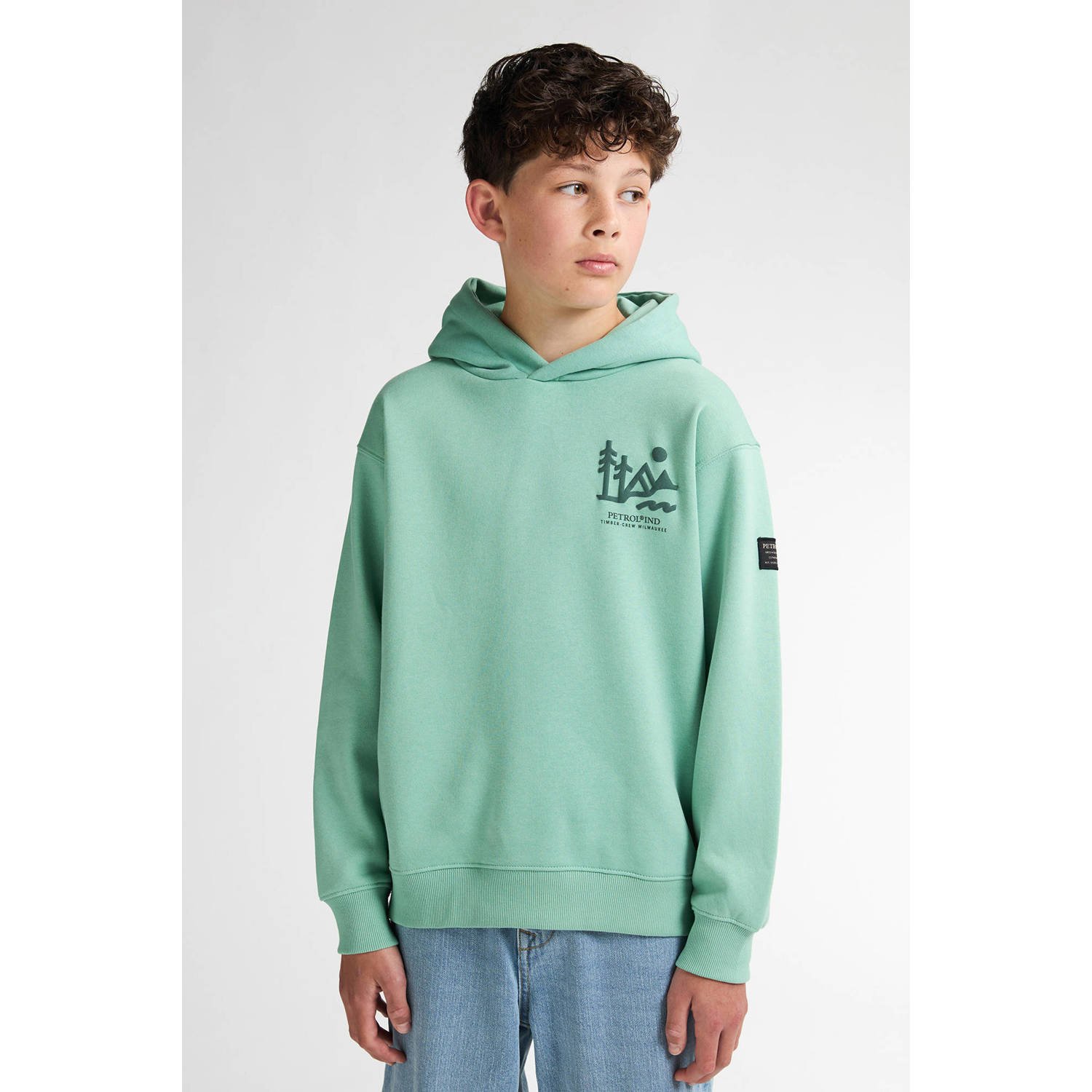 Petrol Industries hoodie lichtgroen