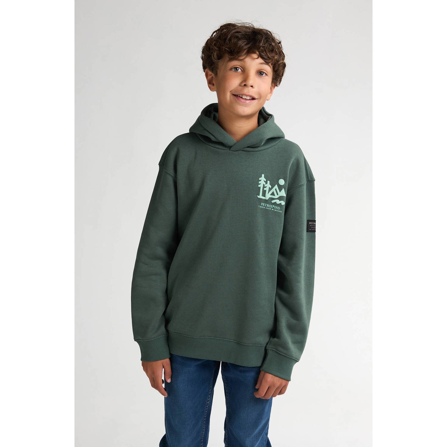 Petrol Industries hoodie donkergroen