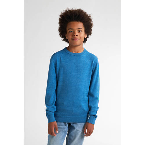 Petrol Industries sweater blauw fijn gebreid afbeelding
