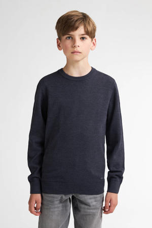 sweater marineblauw fijn gebreid