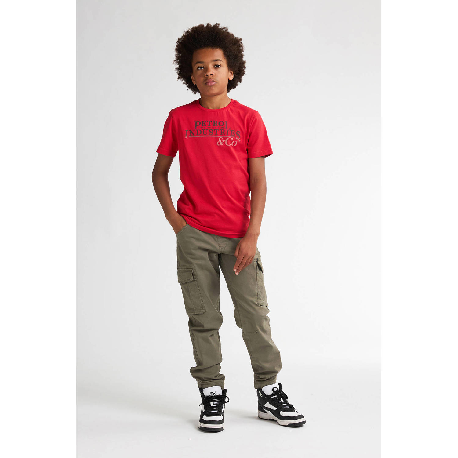 Petrol Industries regular casual broek groen