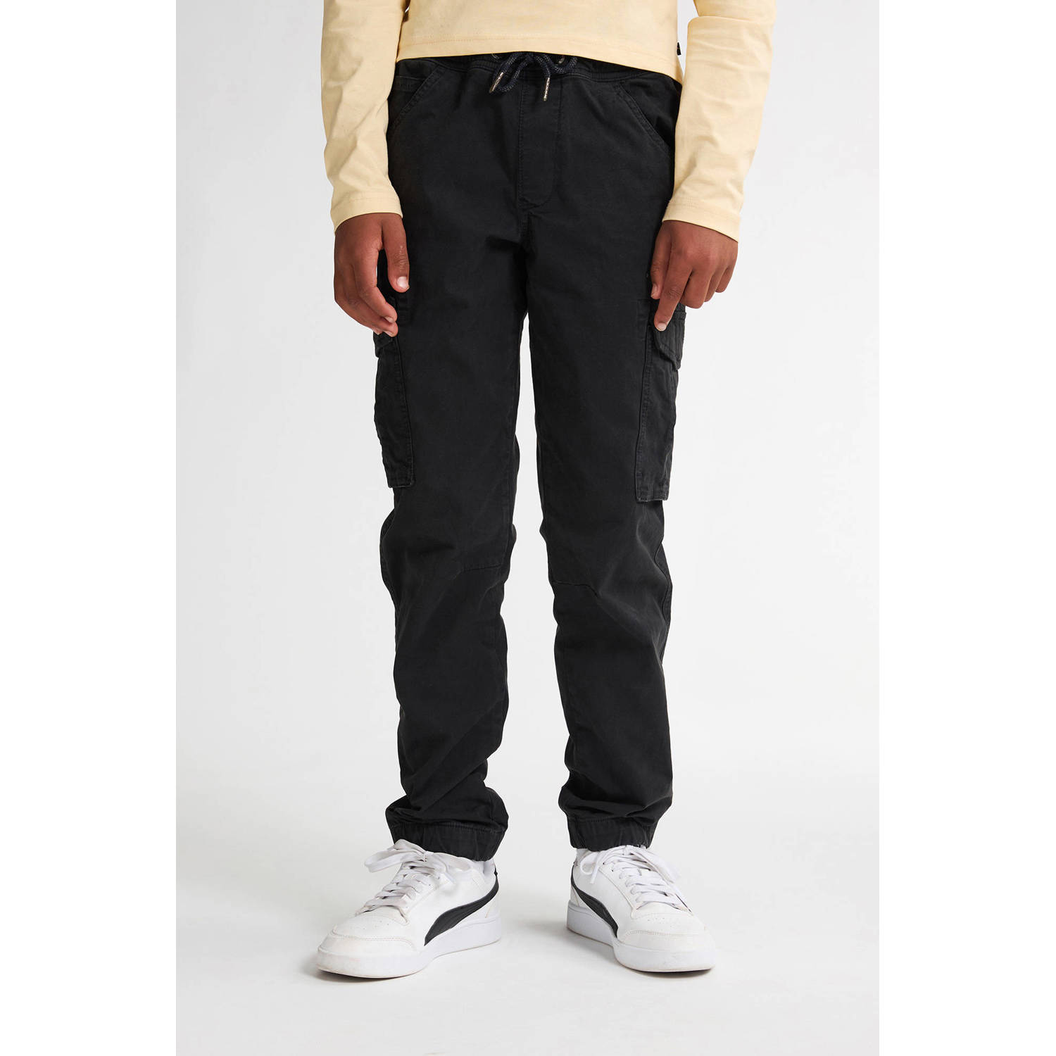 Petrol Industries regular casual broek zwart