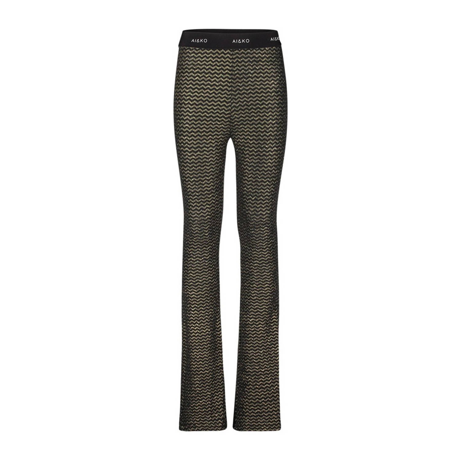 AI&KO flared broek zwart