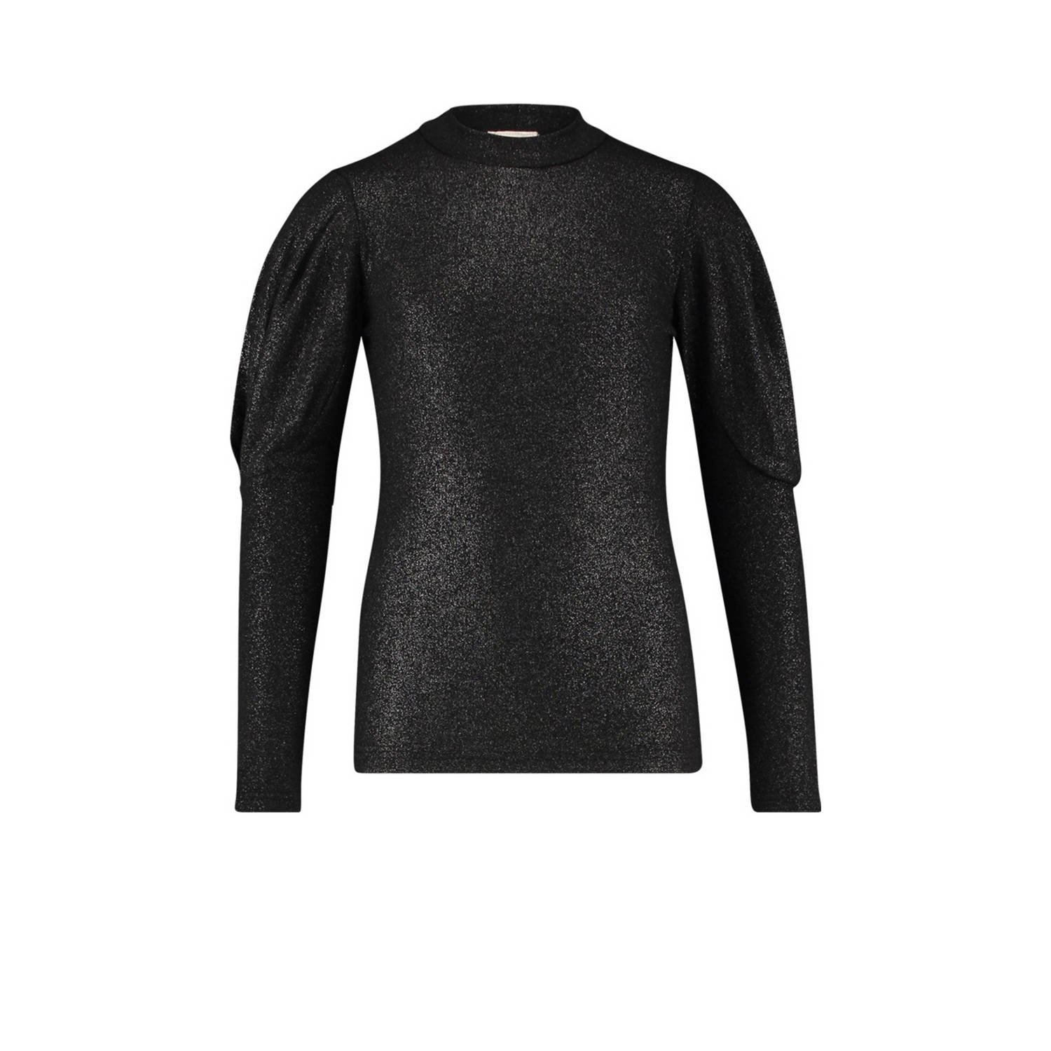 AI&KO longsleeve zwart met glitter