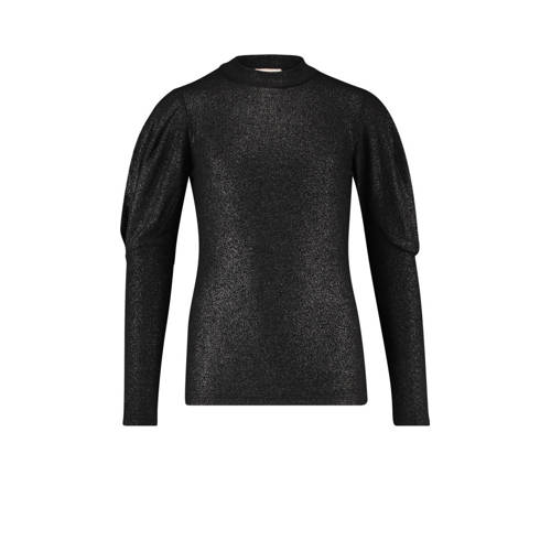 AI&KO longsleeve zwart met glitter afbeelding
