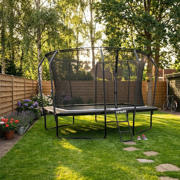 thumbnail: Virtufit Premium Rechthoekige Trampoline met Veiligheidsnet incl. trap 244 x 366 x 265 cm