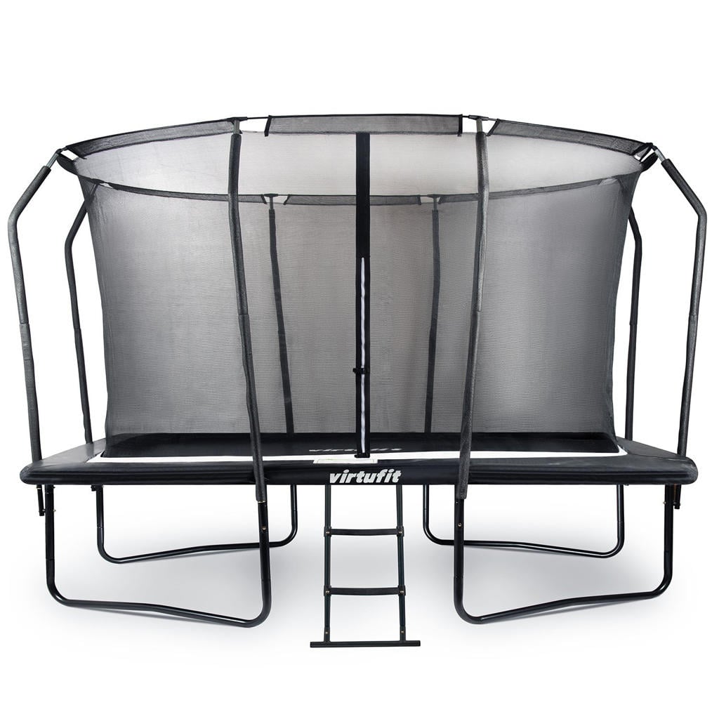 Virtufit Premium Rechthoekige Trampoline met Veiligheidsnet incl. trap 244 x 366 x 265 cm