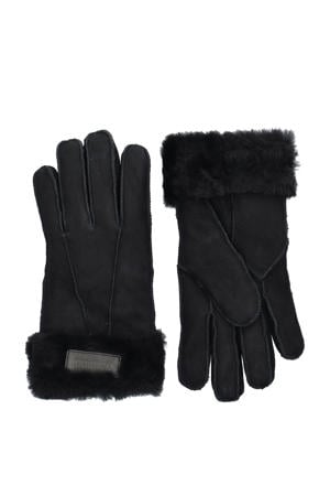 suede handschoenen zwart