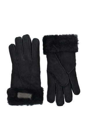 suede handschoenen zwart