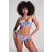 Hunkemöller bikinibroekje Mauritius blauw/wit