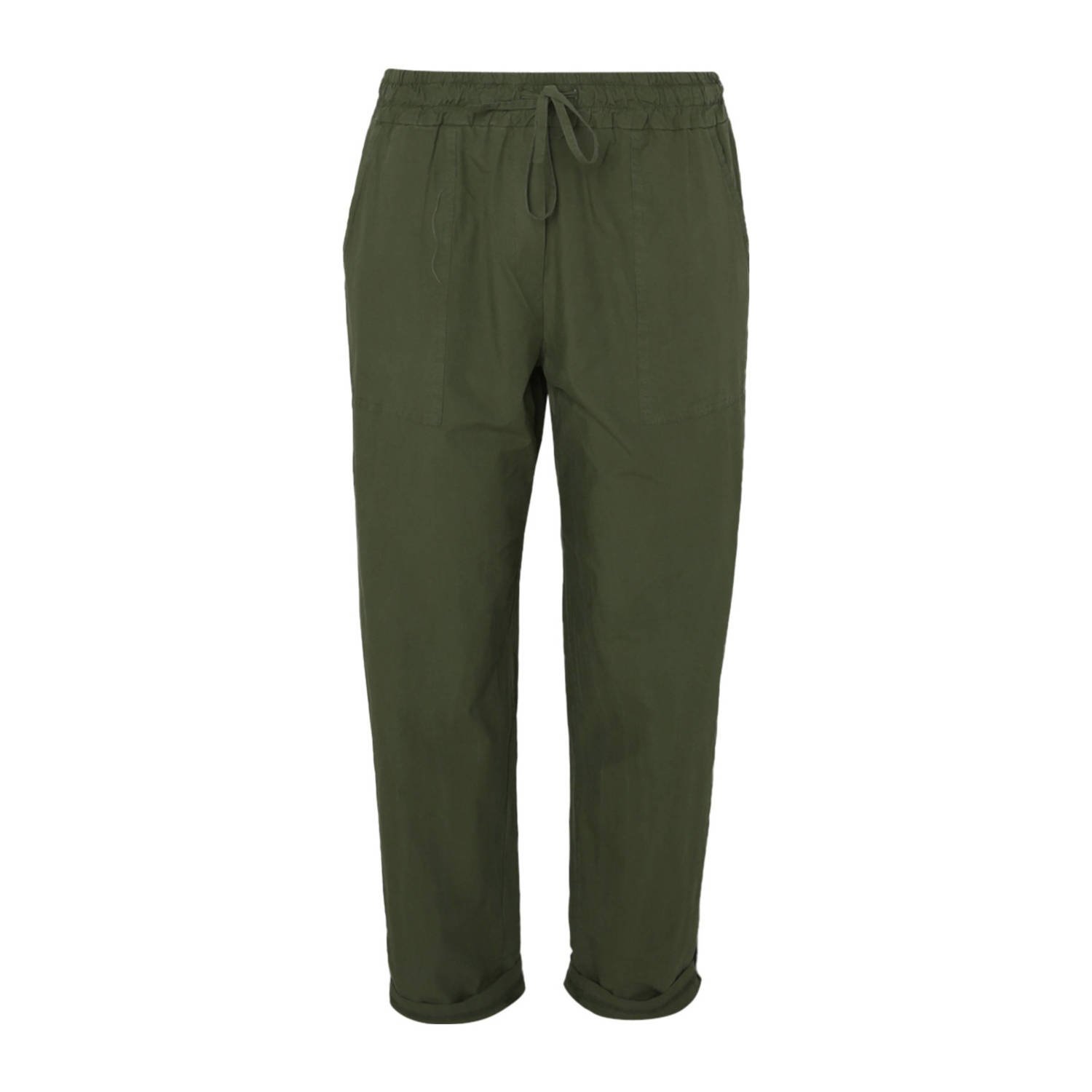 Paprika slim regular waist broek kaki