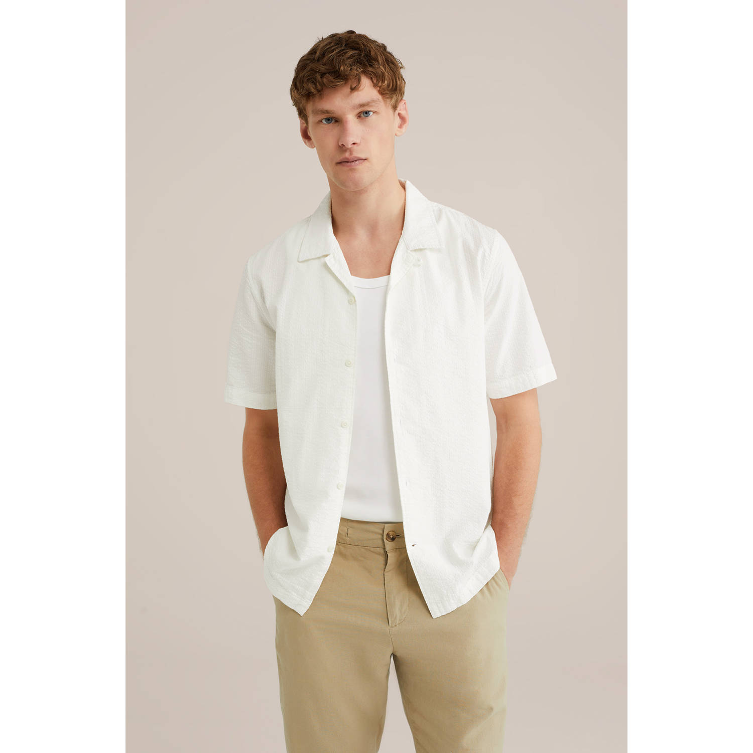 WE Fashion casual overhemd wit