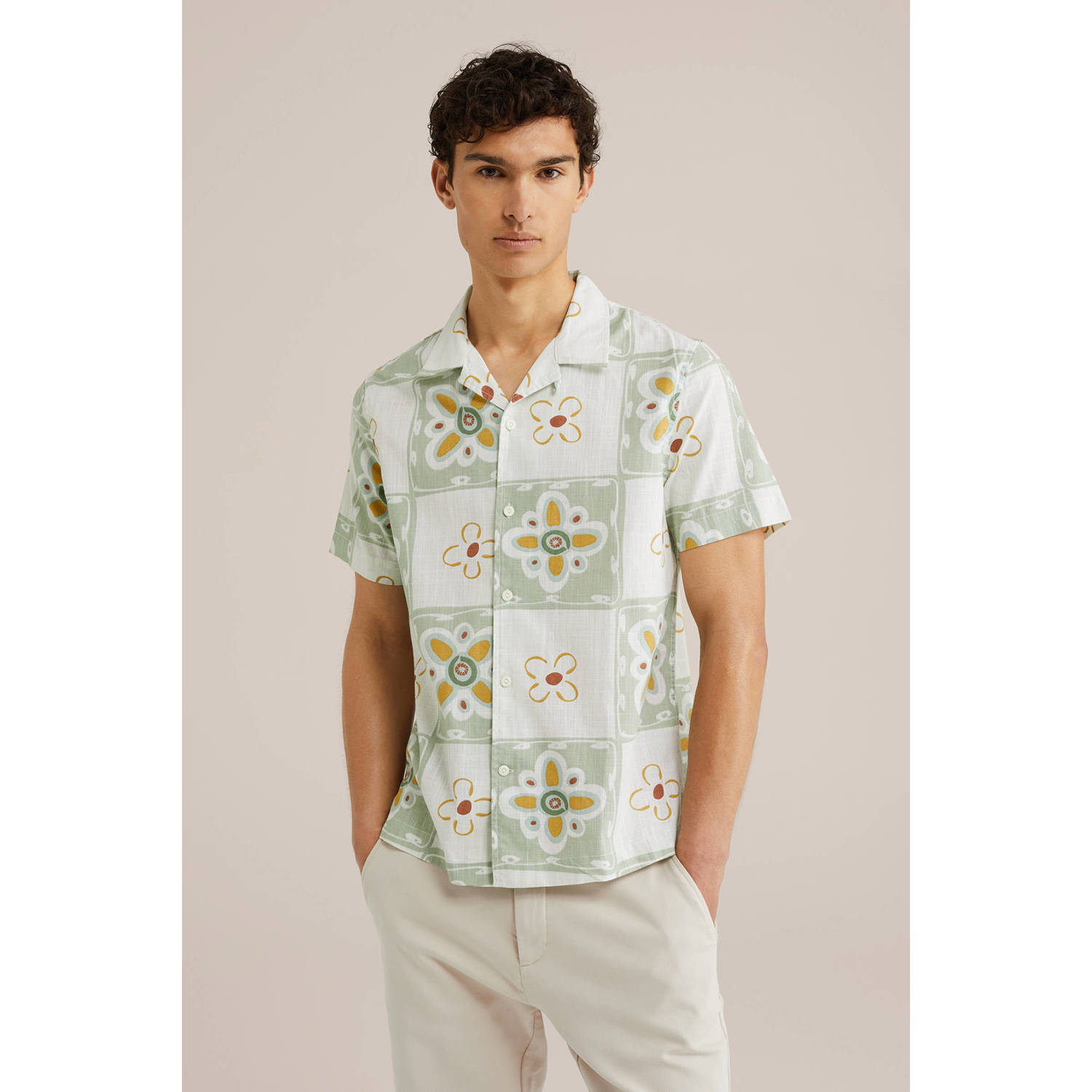 WE Fashion casual overhemd groen