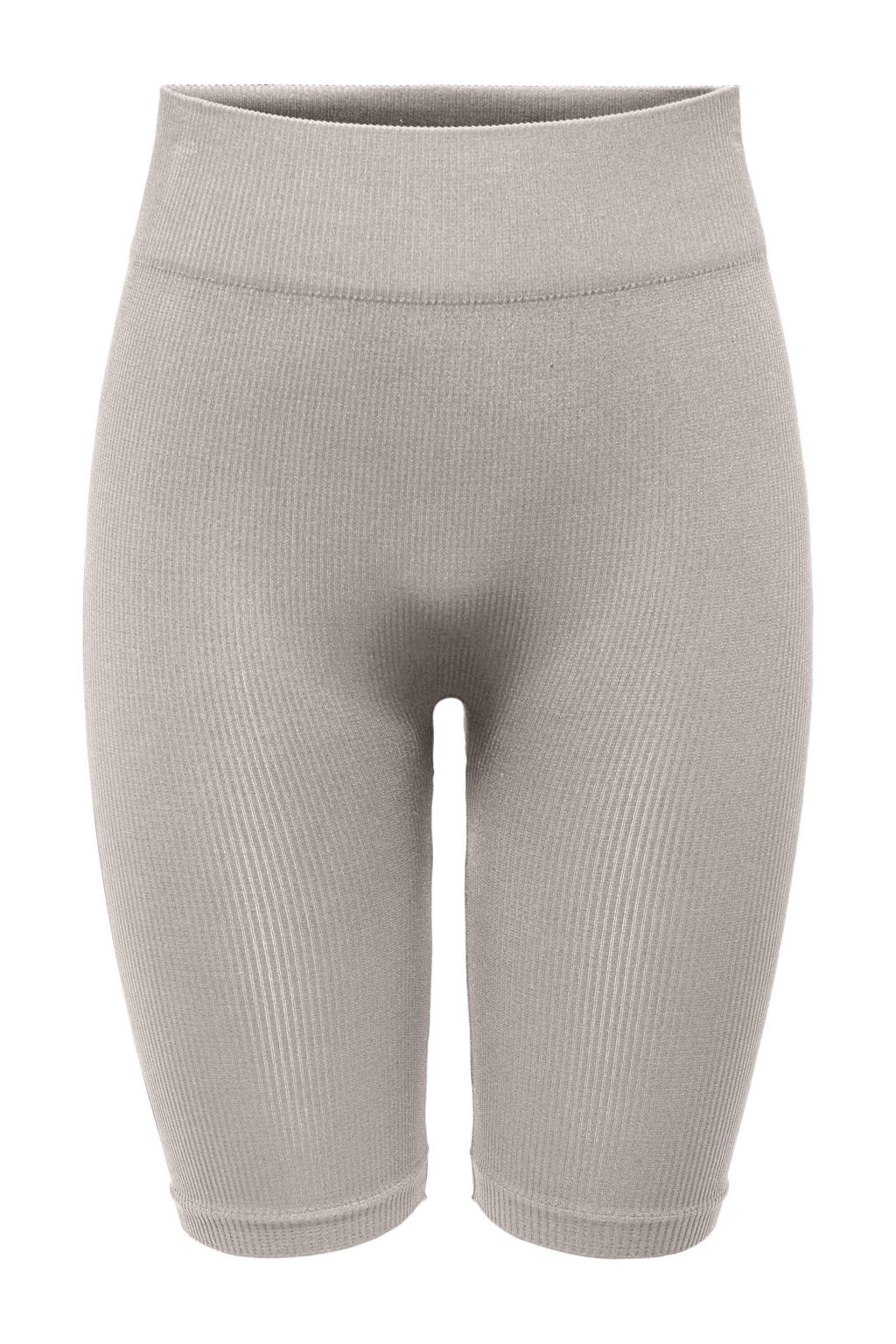 Beige dames ONLY PLAY sportshort van nylon met slim fit, regular waist en effen