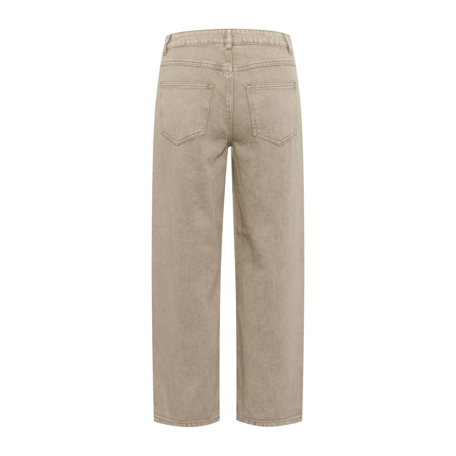 Kaffe X Ellen Hoog high waist wide leg jeans bruin