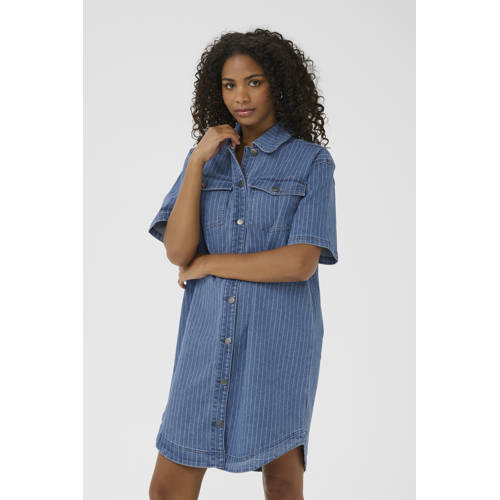 Kaffe X Ellen Hoog denim spijkerjurk medium blue denim afbeelding