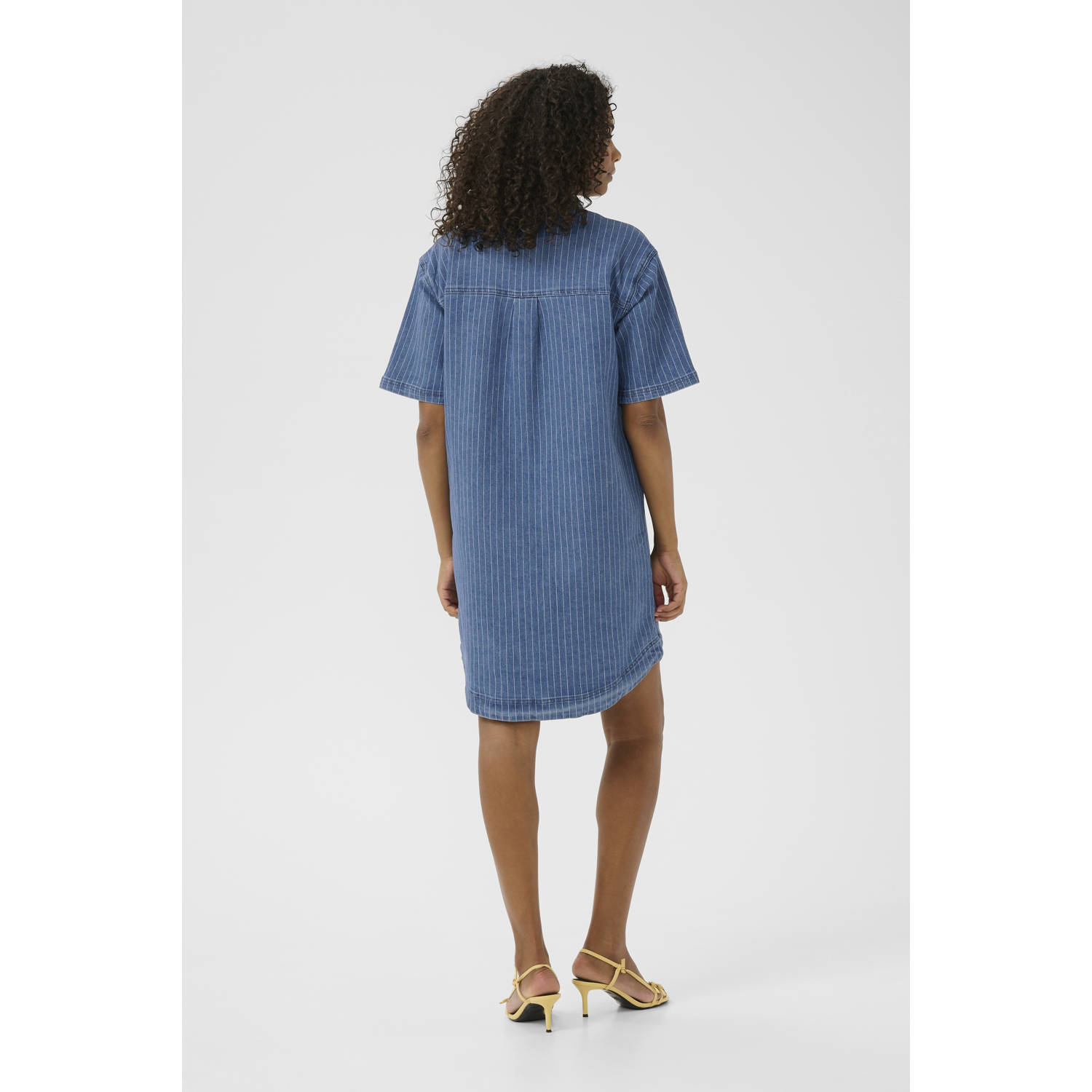 Kaffe X Ellen Hoog denim spijkerjurk medium blue denim