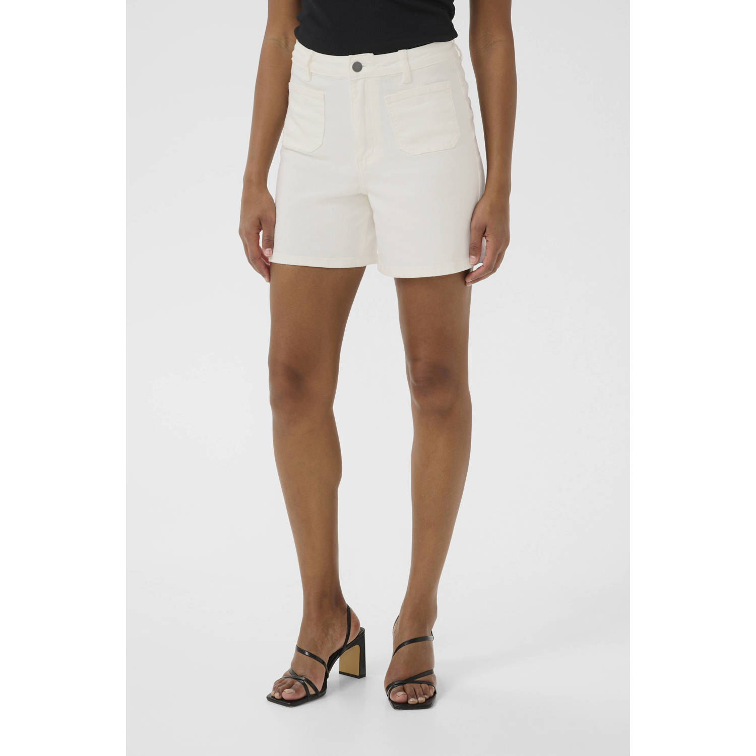 Kaffe X Ellen Hoog denim high waist short ecru