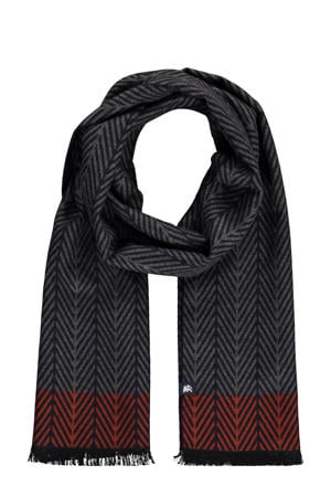 sjaal donkergrijs/rood