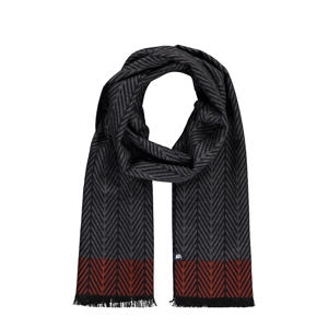 sjaal donkergrijs/rood