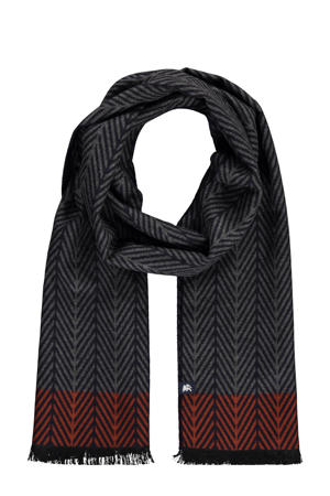 sjaal donkergrijs/rood