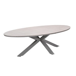 Edison tafel ovaal - 280x140 cm -taupe -light teak Vironwood