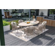 thumbnail: Garden Impressions  Edison tafel ovaal - 220x115 cm -taupe -light teak Vironwood