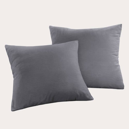 NOUS Living flanellen kussensloop grijs afbeelding