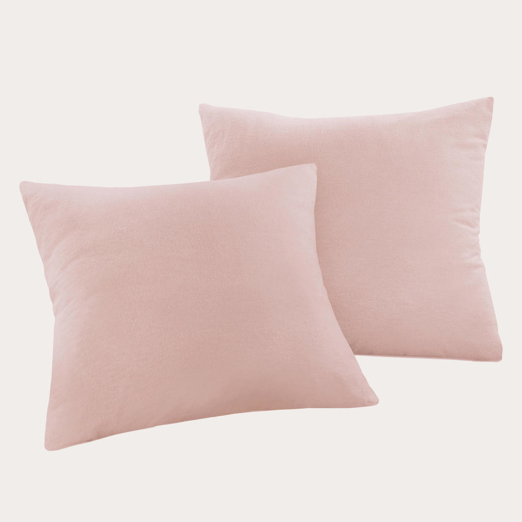 NOUS Living flanellen kussensloop - roze