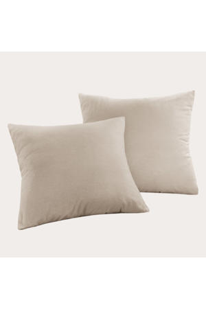 flanellen kussensloop - beige