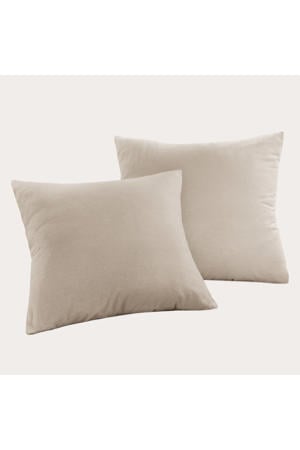 flanellen kussensloop - beige