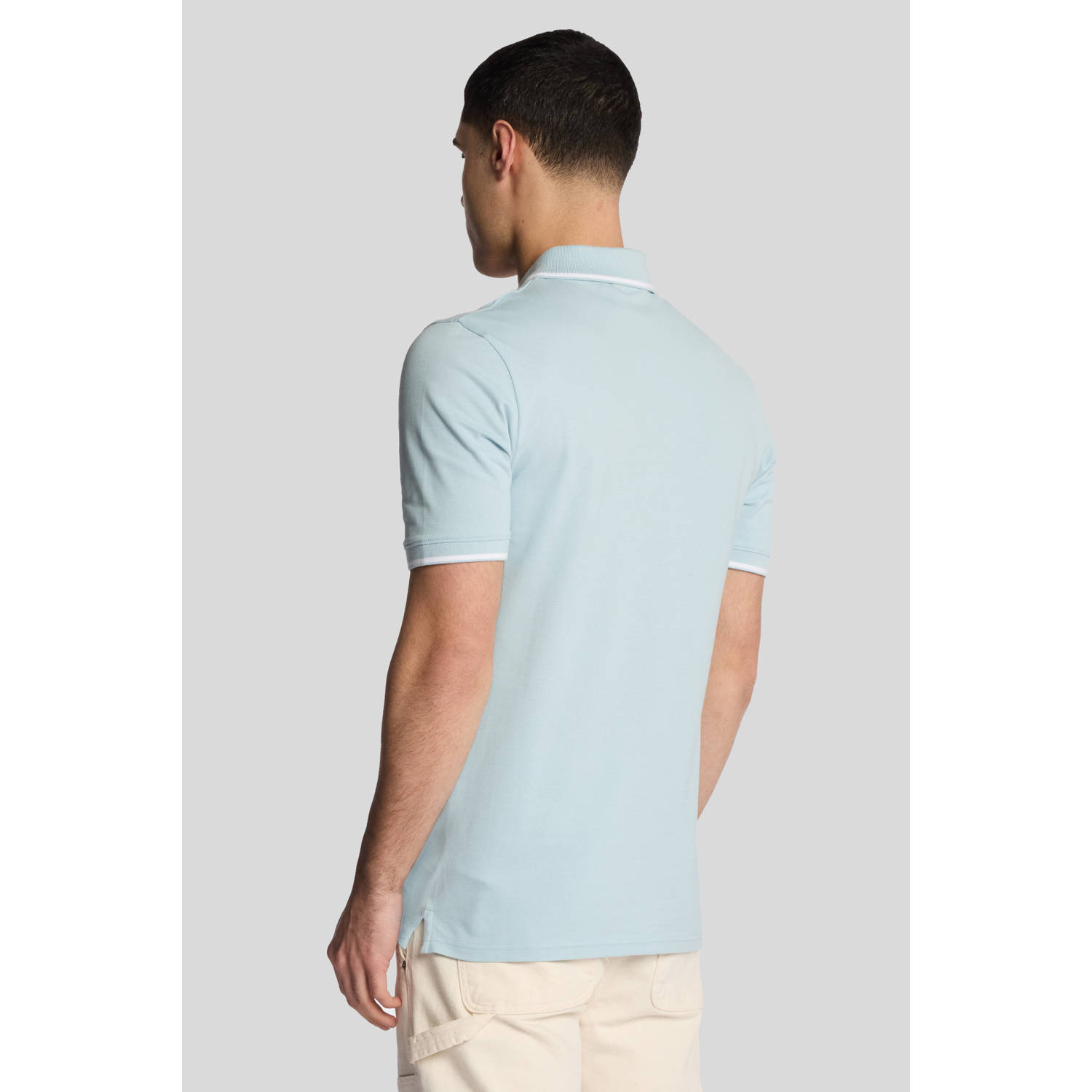 Lyle & Scott regular polo lichtblauw