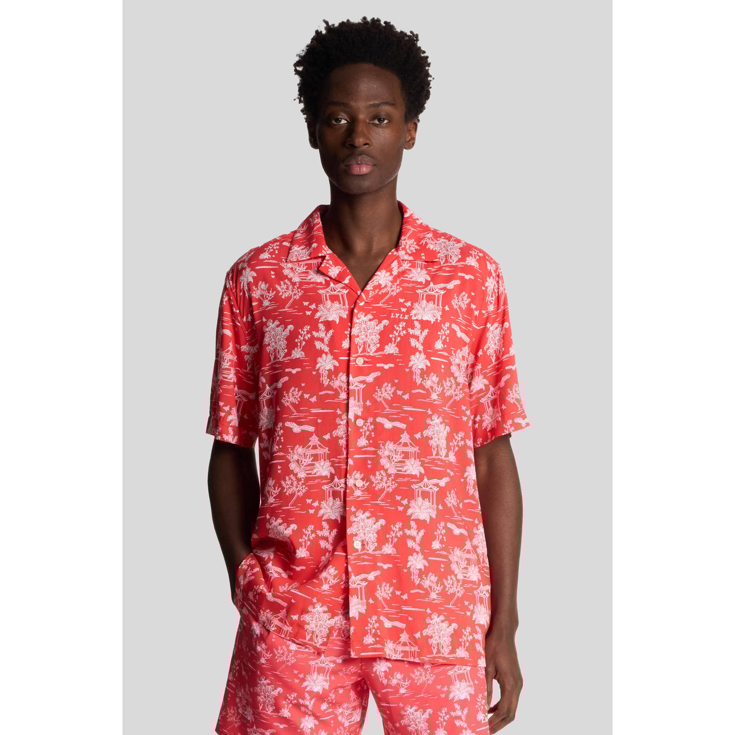 Lyle & Scott casual overhemd rood