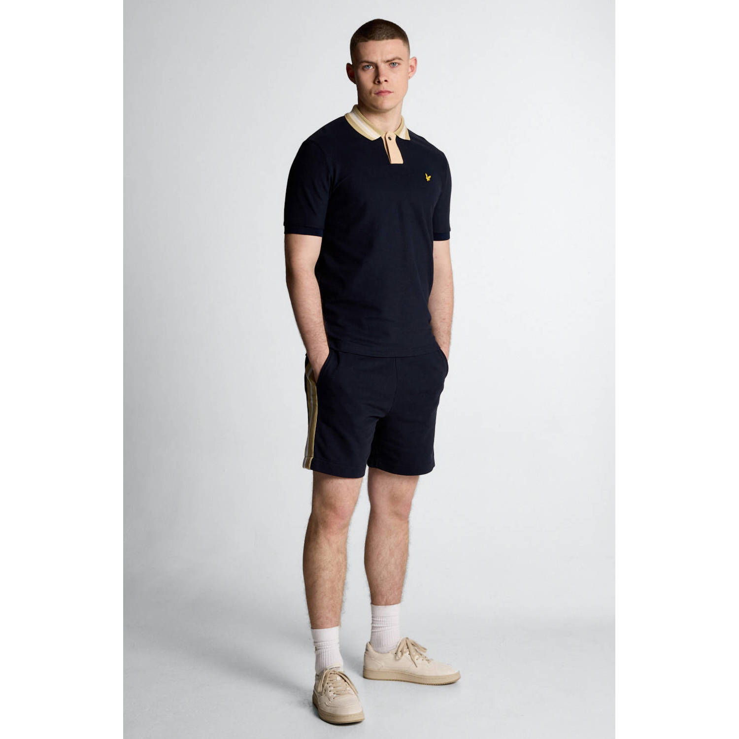 Lyle & Scott regular sweatshort donkerblauw